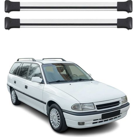 OMAC Aluminium Dachträger Querträger für Opel Omega B Kombi 1994-1999 Pre-FL – Max. 75 kg – 2 Stangen Silber (1/5)