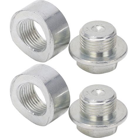 1 paire de supports de soudure pour sonde lambda M18 x 1,5 mm à encoche avec bouchon zingué pour voiture (1/5)