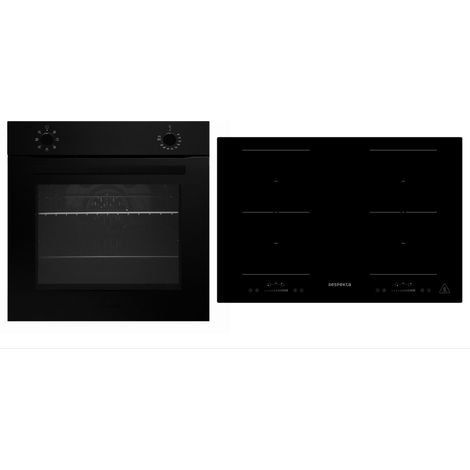 Backofen Herd Matt Schwarz Kochfeld Induktion 77 cm Einbau autark Respekta (1/5)