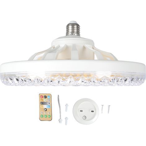 Deckenventilator mit LED-Beleuchtung, 36 W, leise, 3 Geschwindigkeitsstufen, Fernbedienung, dimmbar, E26-Fassung oder Festanschluss (1/5)