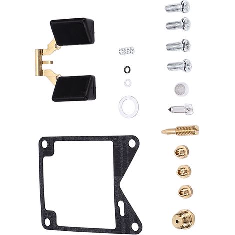 Kit réparation carburateur 34 pièces/2 jeux avec cuve à essence flotteur 2416113 compatible Virago 750 XV750 1981-1983 (1/5)