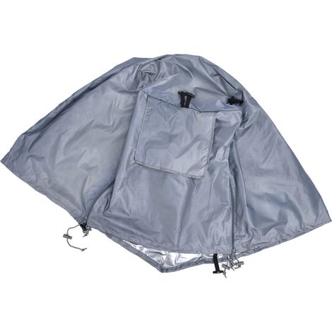 Housse de cage métallique pour chien (124,5 x 84 x 79 cm) - Imperméable, anti-UV et anti-poussière - Gris (1/5)