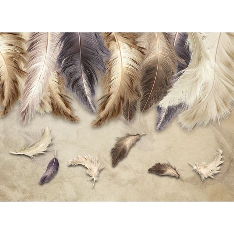Papier peint panoramique - Plumes - 130 cm x 94 cm (1/2)
