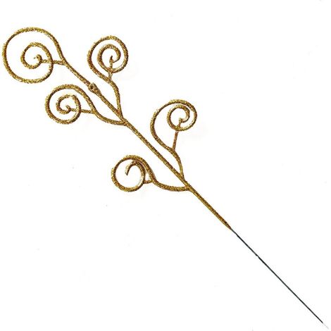 Rameaux De Baies De Noël - 34 X 10 Cm - Fils Flexibles Recouverts De Paillettes - Pour Arbres De Noël, Couronnes Et Décorations Artisanales - 10 Pièces (1/5)