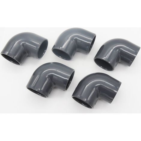 Lot de 5 Coudes ø 50 mm PVC 90° pression - jardiboutique