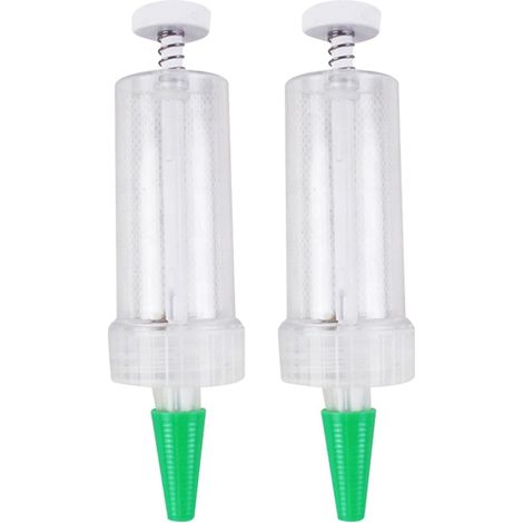 2 Pièces Semoir en Plastique Portatif Mini Réglage pour Graines,Réservoir Intégré, Coulisse de Guidage, Outil Compact Réutilisable, pour Pots Semis (1/5)