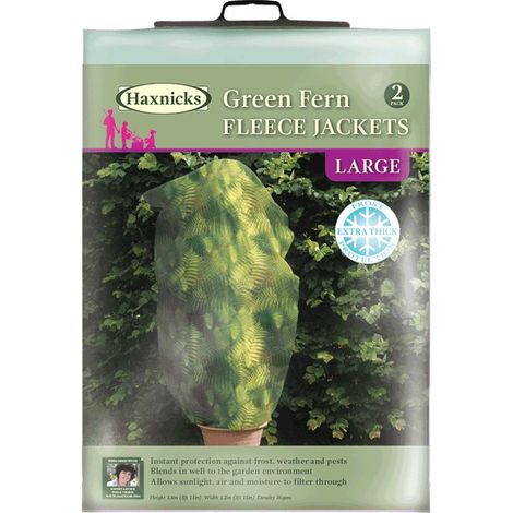 Haxnicks Camouflage Fleece Jackets Large 2 Pack – Frost Protection for Plants, 120 x 180cm (1/2)