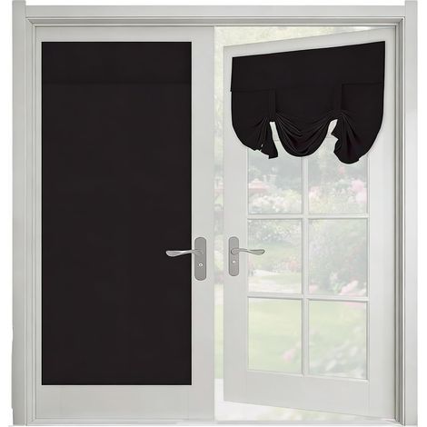 Rideau de Porte occultant 66 x 173 cm, Opaque Thermique pour Porte coulissante, Isolation lumière et Chaleur, à Coller, Rideau français (1/5)