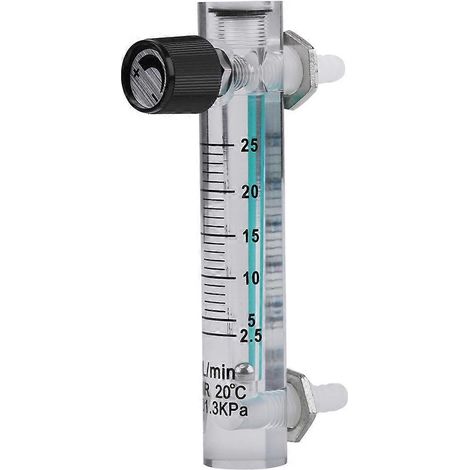 LZQ-5 Durchflussmesser 2,5–25 l/min mit Regelventil für Sauerstoff/Luft/Gas