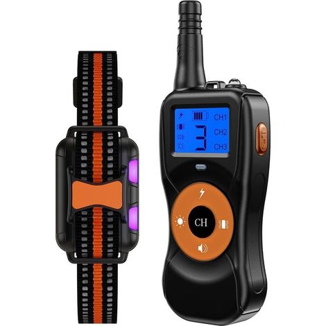 Collier de dressage électrique pour chiens – 3 modes de formation : bip, vibration, choc – Portée 500m, IP67 étanche, verrou de sécurité (1/5)