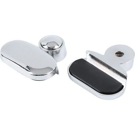 Lot de 12, Verre Pince Salle de Bains Miroir Clips en Alliage de Zinc Étagère Support Fixation de 3-5 mm, Argenté, Fixation stable sur carrelage, béton ou cloison (1/4)