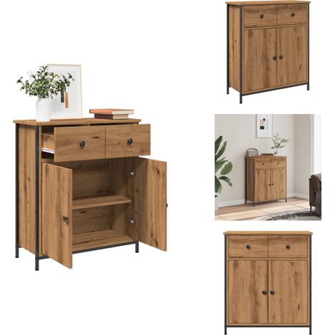 Sideboard Artisan-Eiche 70x30x80 cm Holzwerkstoff - Sideboard - Sideboards - Kommode - Schrank (1/5)
