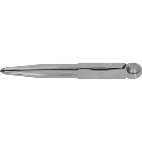 Compas de traçage 200mm en acier carbone trempé, pointes fines polies, précision optimale pour bois et cuir, séparateur à ailes. (1/5)