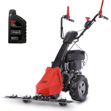 Scheppach Tondeuse à barre de coupe BMS200-88 – Motofaucheuse – Moteur à essence 4 temps 5,7 CV – 4,2 kW – Largeur de coupe 88 cm – Hauteur de coupe 30 à 60 mm – Jardins de 3000 m² – Huile incluse