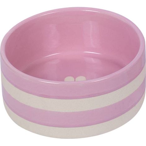 Gamelle en céramique Strio, Rose/crème, Ø 18 x 7 cm, 1,25 l, 1 pièce (1/2)