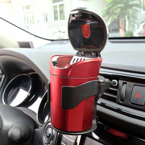 Porte-gobelet et cendrier pour grille d'aération de voiture, facile à utiliser d'une seule main, capacité de charge de 1 kg (pas d'échantillon disponible, en cours de développement) (Exclusivité Mexiq