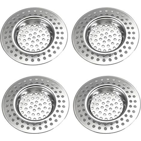 Évier Filtre de Vidange, 4PCS Filtres de Drainage, Filtre à Évier, Grille Evier Cuisine en Acier Inoxydable, Filtre Evier Cuisine, pour Évier, Douche, Cuisine (1/5)