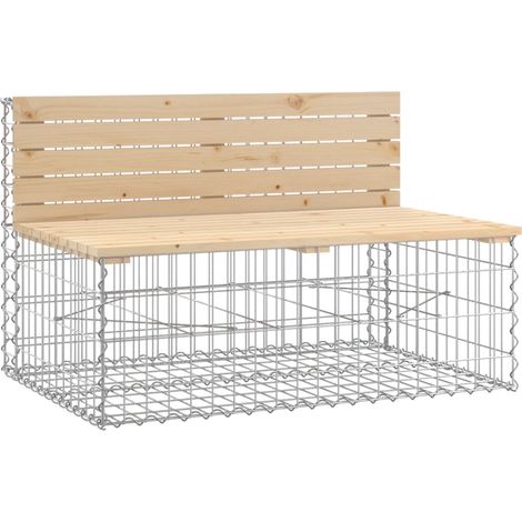 Maison Exclusive - Panca Giardino Design Gabbione 103x70x65 cm Legno Massello Pino