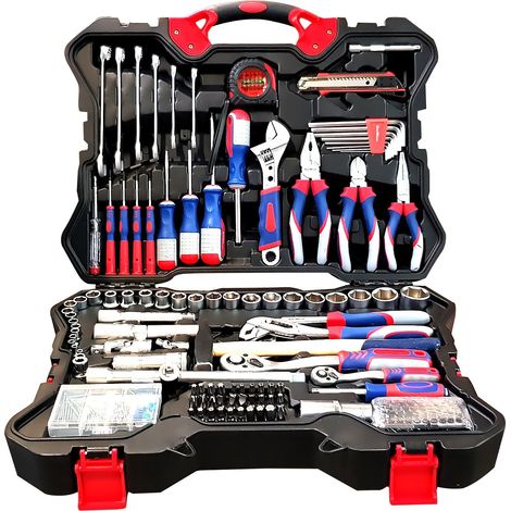 Coffret d'outils KraftMüller KM-CRV-256 Outils, Tournevis, Pince, Marteau, Clé, Qualité Acier en chrome vanadium (1/4)