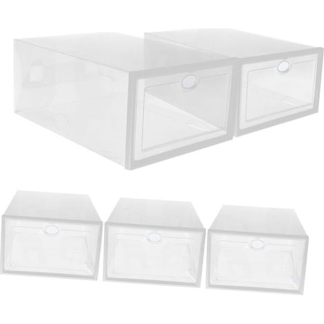 5pièces Boîtes De Rangement Pour Chaussures Transparentes Et Empilables Lot De Organisateurs Pour Chaussures De Sport Quotidien (1/4)