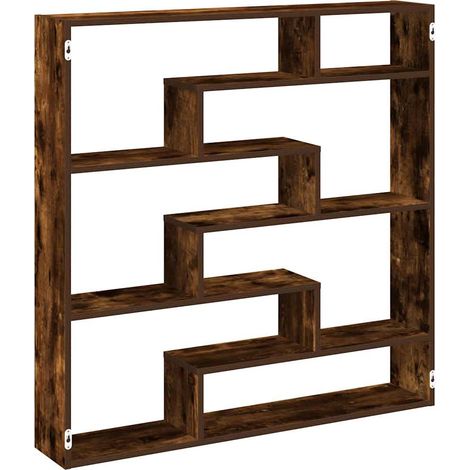 Maison Exclusive - Würfelregal 7 Fächer Räuchereiche Holzwerkstof