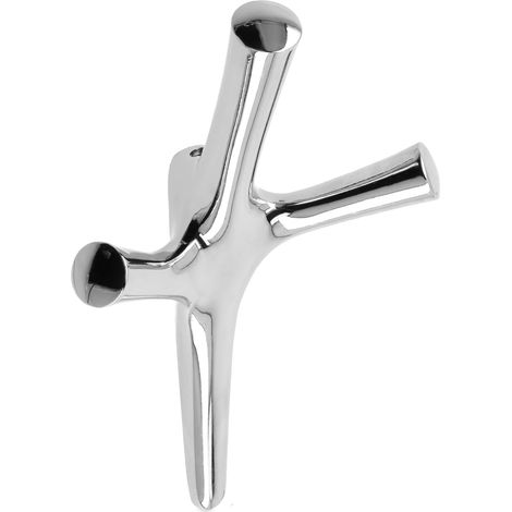 Finition : Chrome brillant - Dimensions extérieures : 164 x 107 x 58 mm - Crochets pour porte, salle de bain, cuisine, couloir, bureau, crochets métalliques à monter soi-même, patères, porte-chapeaux