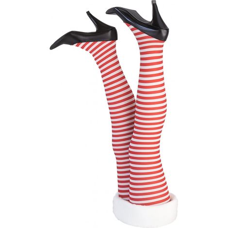 Gambe natalizie a batteria con movimento per decorazioni natalizie -Elfo (1/4)