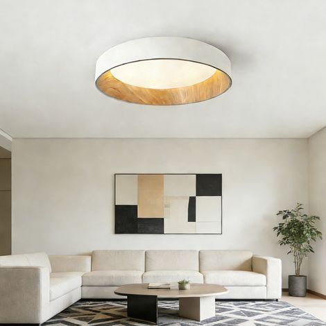 Plafonnier LED Rond Ø40cm - Lumière chaude Intérieur pour Chambre, Salon, Couloir, Balcon Lumière Chaude Moderne (1/5)