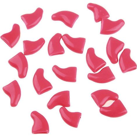 Lot de 20 protège-griffes colorés et tendance pour chats et chiens, souples et doux - Rose pêche (1/5)