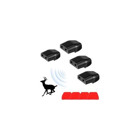 Dispositif de sifflet d'avertissement pour animaux – Lot de 4 sifflets ultrasoniques – Installation facile sur voitures, camions, motos (1/5)