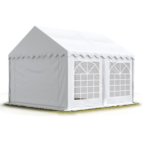 TOOLPORT Carpa para fiestas carpa de fiesta 3x4 m carpa de pabellón de jardín lona PVC 700 N en blanco impermeable