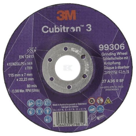 Disco de desbarbado Cubitron 3 115 mm 3M 99306 (1/3)