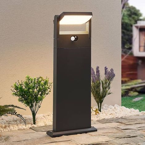[NEUWERTIG] B-Ware Lindby Wegeleuchte Außenlampe Led Solar Dunkelgrau Bewegungsmelder Gartenleuchte
