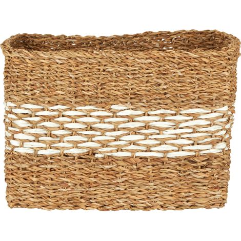 Premier Housewares Natural Finishing Basket Storage Solution For Pantry Round Kitchen Closet Bathroom Jute Basket With Vintage Design 40 x 52 x 40 (1/5)