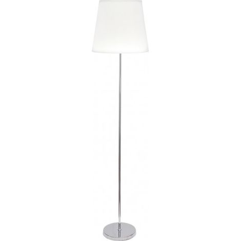 Lampe de Stehleuchte Maldivas Wohnzimmer 1xe27 Chrom/Weiß 40d de FABRILAMP.