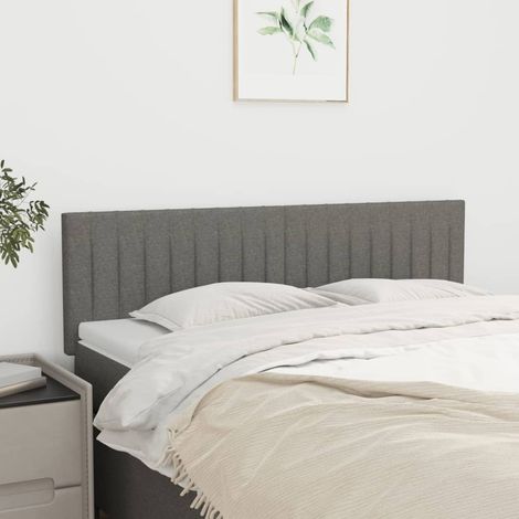 Kopfteile Dunkelgrau 144x5x78/88 cm Stoff