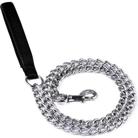 Metall-Hundeleine, 180 cm, bissfeste Kette für Haustiere (1/4)