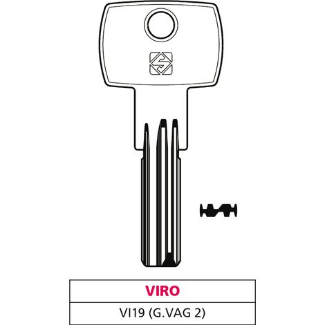 Silca CHIAVE PUNZONATA OTTONE VI19 (G. VAG 2) VIRO 5.00 pz