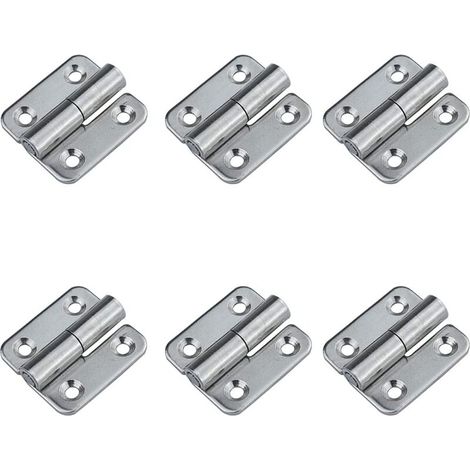 6 piezas de bisagras desmontables de 3,7 cm – bisagras de puerta extraíbles – acero inoxidable 304 – para diestros – Crezuo