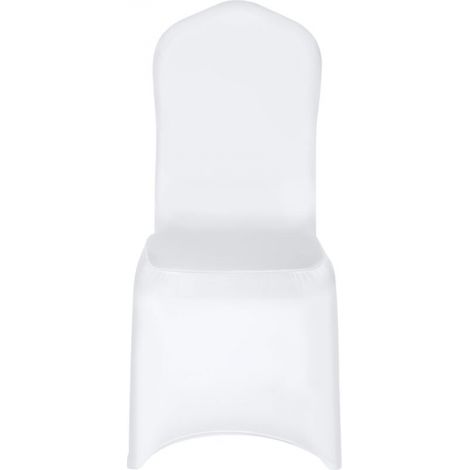 Housses de chaises de mariage élastiques blanches 4 pcs , haute qualité, hôtel, mariage, banquet, fête