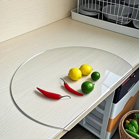 Planche à découper - Planche à découper en plastique - Antidérapante et antibactérienne - Compatible lave-vaisselle - Pour plans de travail, lave-vaisselle et accessoires de cuisine - 30 × 25,5 cm - T (1/5)