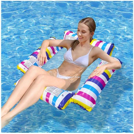Hamac à eau inclinable gonflable flottant matelas de natation mer anneau de natation piscine fête jouet inclinable natation - A (1/3)