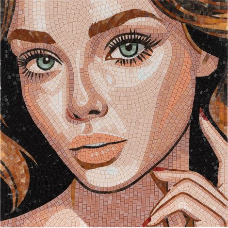 Mosaïque Brunette Girl – 58×58 cm (1/5)