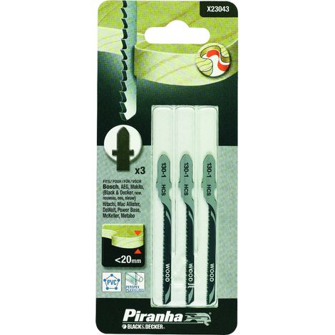 BLACK&DECKER PIRANHA 3 LAME PER SEGHETTOHCS PER LEGNO X23043-XJ