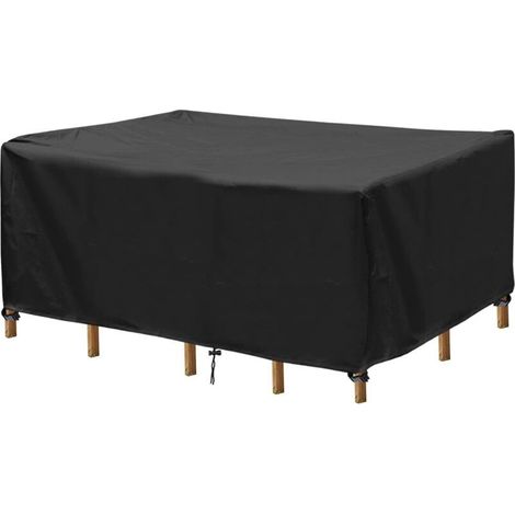 LaBlanc - Gartentischabdeckung, wasserdichte Gartenmöbelabdeckung, UV-beständig, 420D Oxford-Gewebe Tisch- und Stuhlabdeckung für Gartenmöbel (150x90x80cm) (1/5)