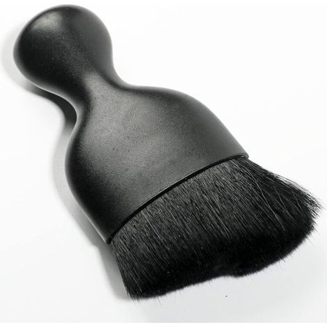 Bardusch Brosse de nettoyage pour intérieur de voiture, brosse de nettoyage à poils doux, brosse de dépoussiérage pour tableau de bord (noire) (1/3)