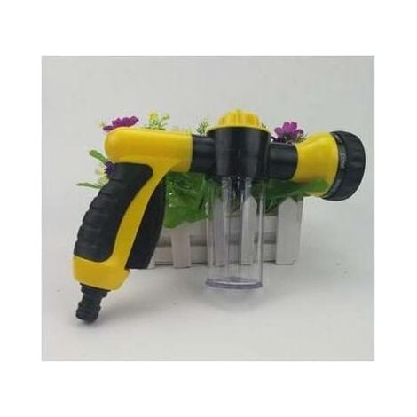 Pistolet à eau en mousse pour lave-auto réglable à 8 modes, pulvérisateur à mousse multifonction avec bouton de réglage du débit Pulvérisateur à eau en mousse haute pression portable pour le ne (1/5)
