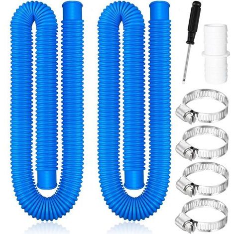 2 Pièces Tuyau Piscine 32mm,150 CM Tuyau pour Piscine Hors Sol avec 4 Pinces Métalliques (1/5)