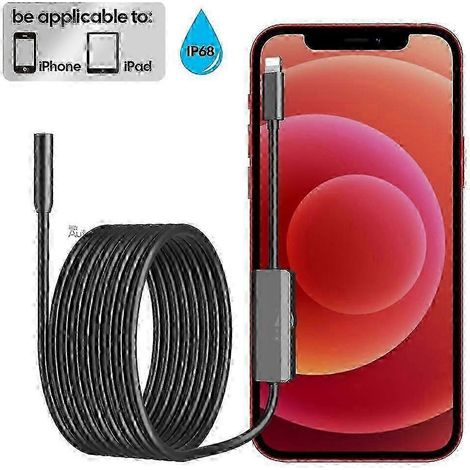 IP68 wasserdichte 8-mm-Inspektionskamera mit 8 LEDs für iPhone und iPad, professionelles Endoskop für iOS (1/5)