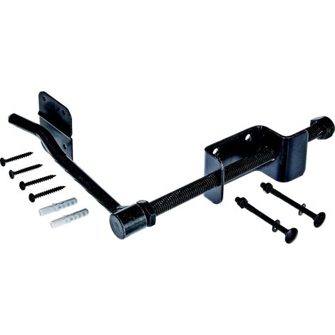 Arrêt de volets à poignée galvanisé noir 180 mm Set de 2 pièces (1/3)